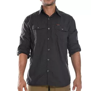 imagem de Camisa Safari Masculina com Proteo Solar UVA UVB UPF50+ - Hard Mountain