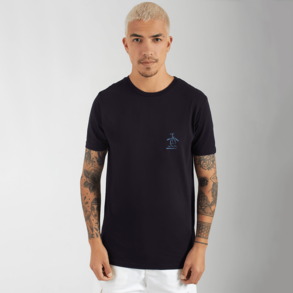 imagem de Camiseta Logo Degrad Manga Curta Em Algodo Masculina - Original Penguin