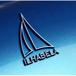 imagem de Cromo Adesivo Auto Colante Logo Ilhabela Capital da Vela - Cromarca