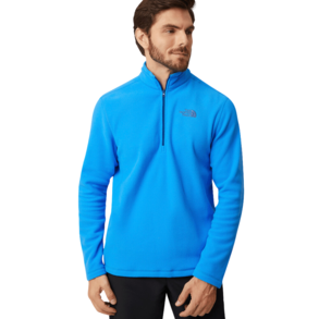 imagem de Jaqueta Fleece TKA 100 Glacier 1/4 Zip Azul Masculino - The North Face