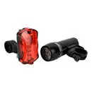 imagem do produto Kit Farol Dianteiro e Lanterna Traseira para Bike com 5 LEDs  - Acte Sports