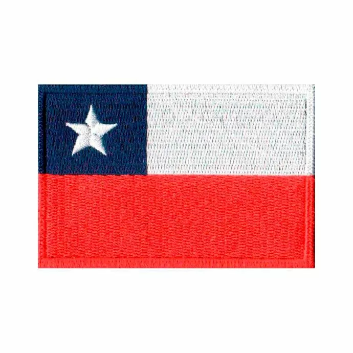 imagem do produto Patch Bordado Bandeira da Chile Grande 5,4 cm x 8,2 cm - Talysm Bordados