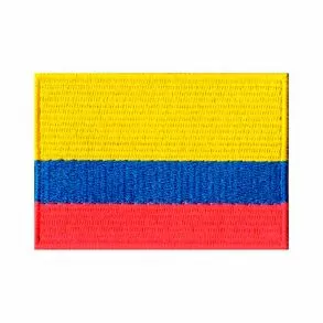 imagem de Patch Bordado Bandeira da Colômbia Grande 5,4 cm x 8,2 cm - Talysmã Bordados