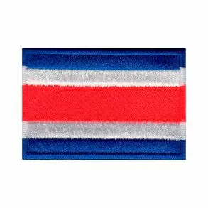 imagem de Patch Bordado Bandeira da Costa Rica Grande 5,4 cm x 8,2 cm - Talysm Bordados