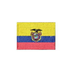 imagem de Patch Bordado Bandeira do Equador Grande 5,4 cm x 8,2 cm - Talysm Bordados