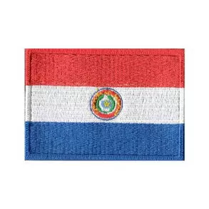 imagem de Patch Bordado Bandeira do Paraguai Grande 5,5 cm x 7,5 cm - Talysm Bordados