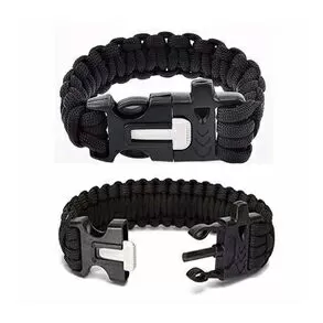 imagem de Pulseira Paracord Survival com Apito e Iniciador de Fogo - Guepardo